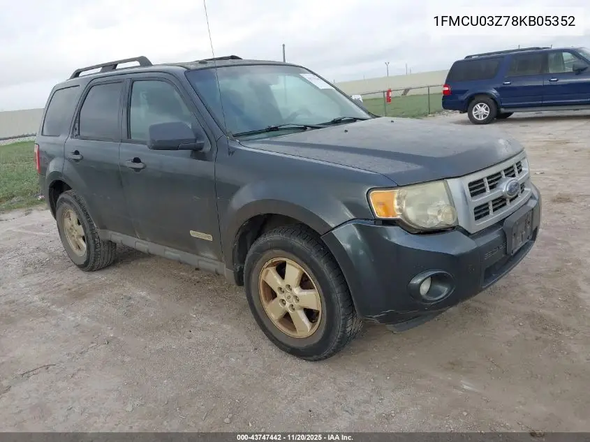 1FMCU03Z78KB05352 2008 Ford Escape Xlt
