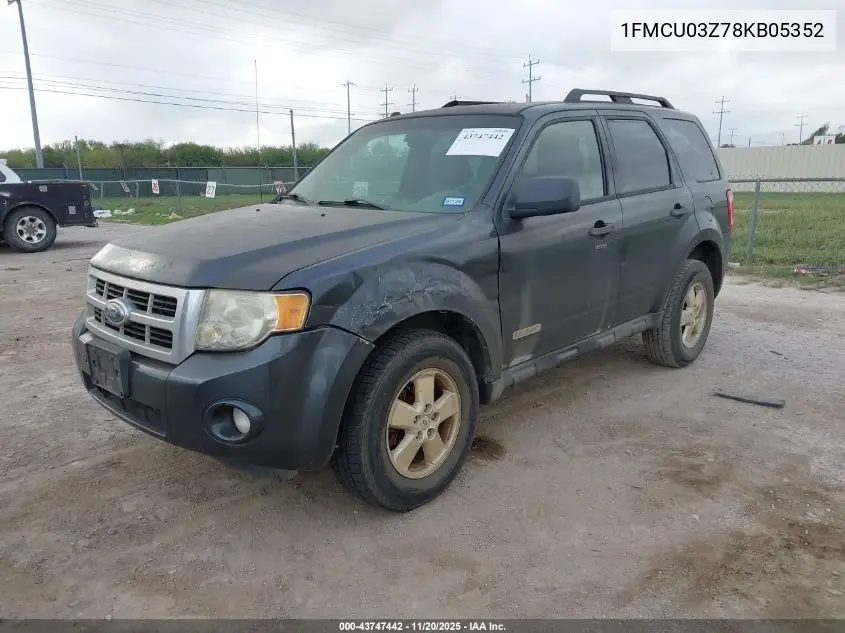 1FMCU03Z78KB05352 2008 Ford Escape Xlt