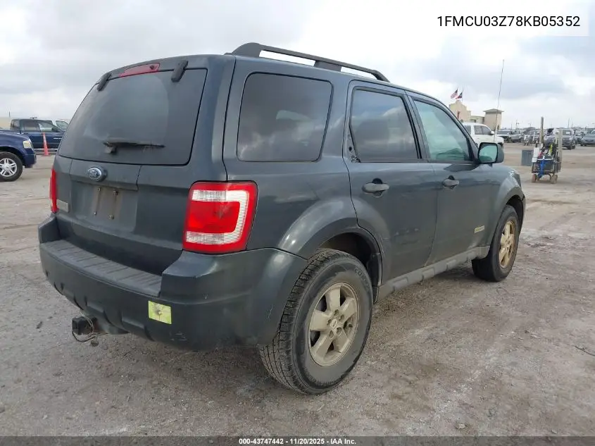 1FMCU03Z78KB05352 2008 Ford Escape Xlt