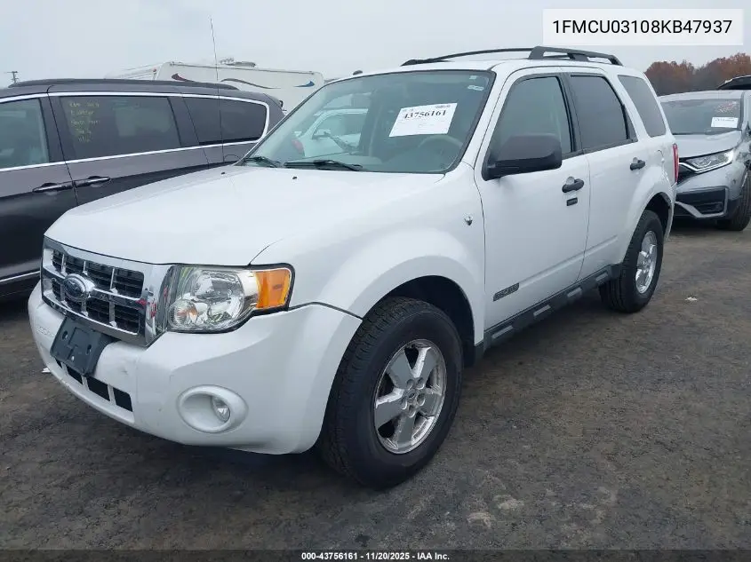 1FMCU03108KB47937 2008 Ford Escape Xlt
