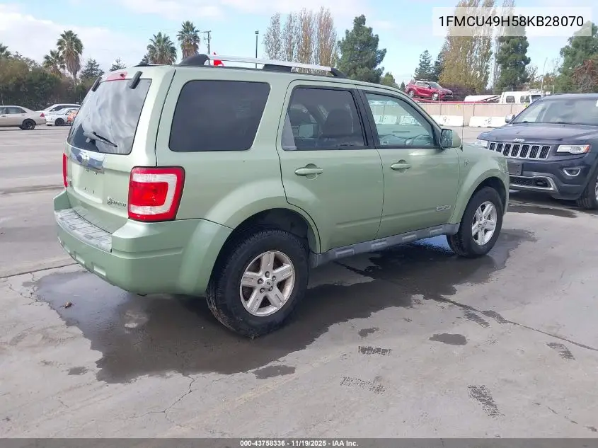 1FMCU49H58KB28070 2008 Ford Escape Hybrid