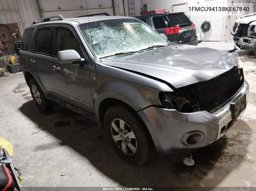 1FMCU94138KE67840 2008 Ford Escape Limited