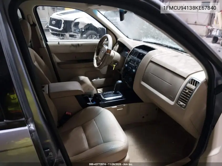 1FMCU94138KE67840 2008 Ford Escape Limited