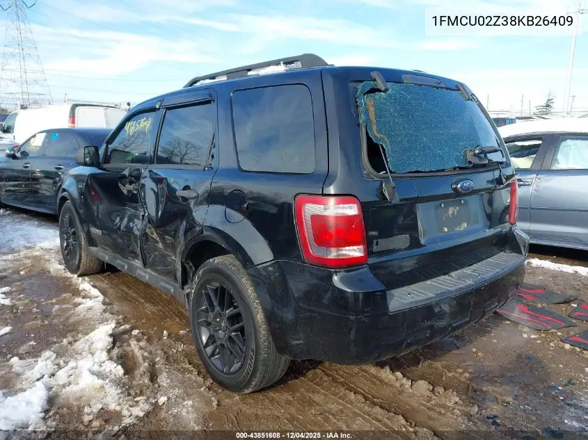 1FMCU02Z38KB26409 2008 Ford Escape Xls/Xls Manual