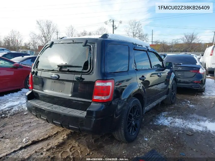 1FMCU02Z38KB26409 2008 Ford Escape Xls/Xls Manual