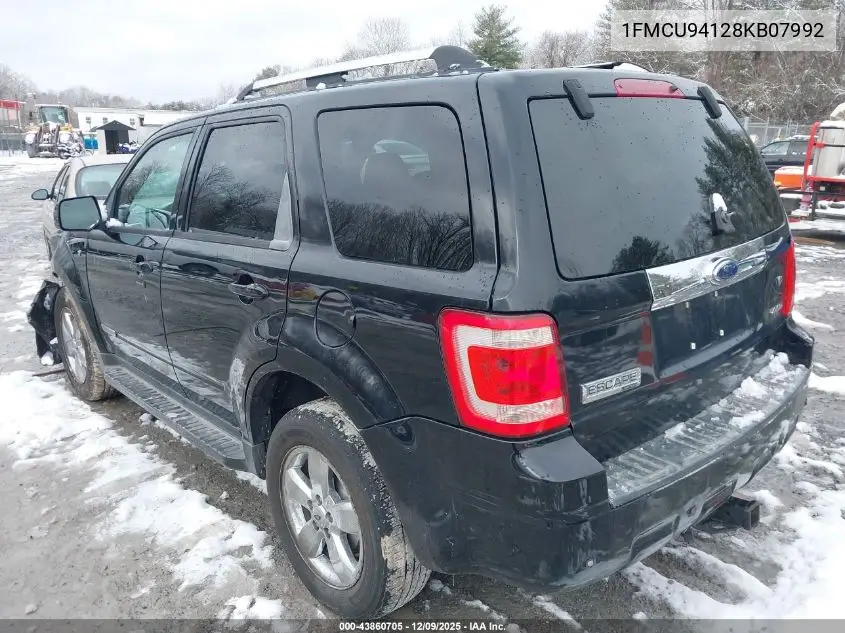 1FMCU94128KB07992 2008 Ford Escape Limited