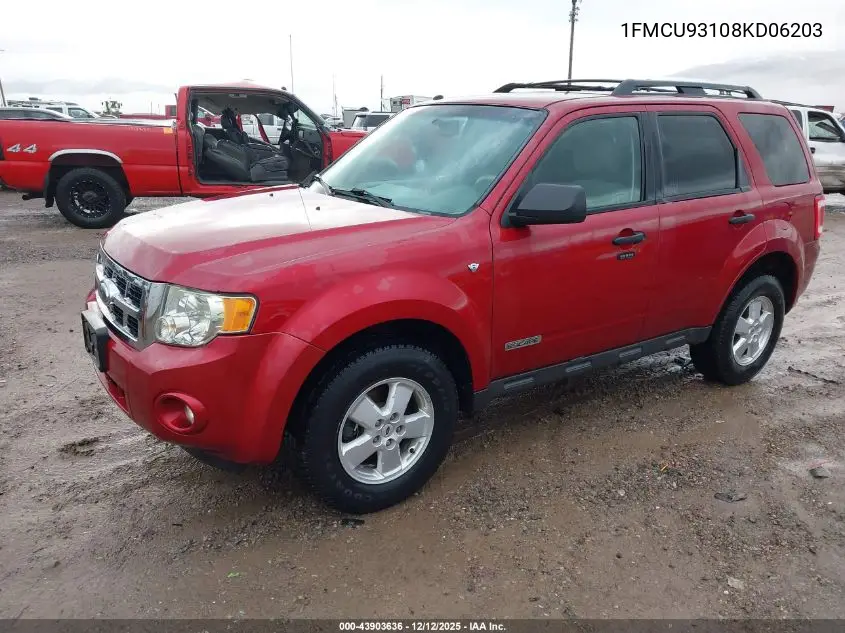 1FMCU93108KD06203 2008 Ford Escape Xlt