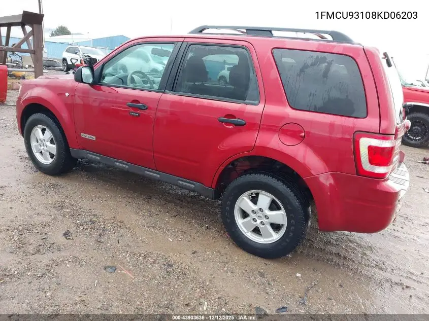 1FMCU93108KD06203 2008 Ford Escape Xlt