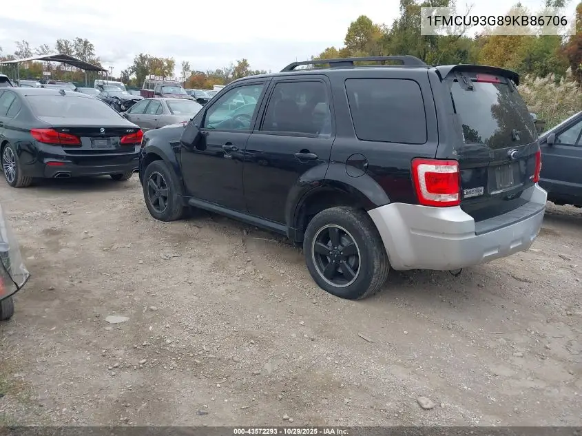 1FMCU93G89KB86706 2009 Ford Escape Xlt