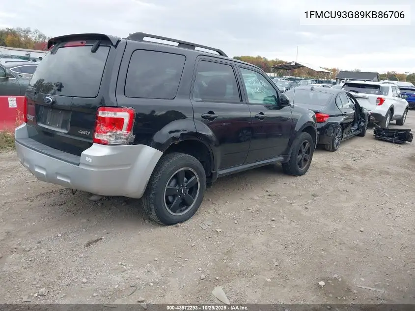 1FMCU93G89KB86706 2009 Ford Escape Xlt