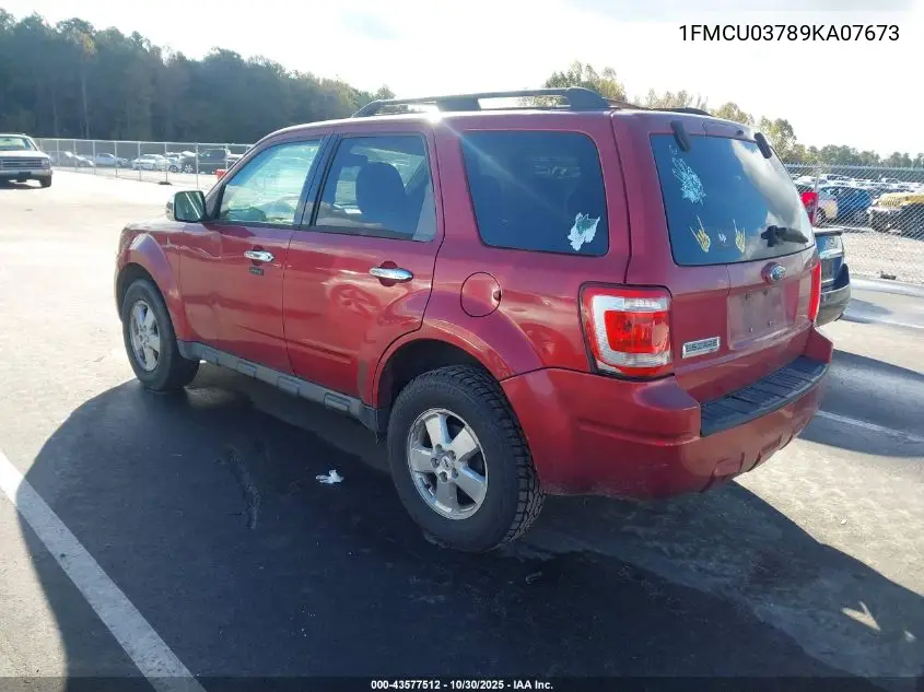 1FMCU03789KA07673 2009 Ford Escape Xlt