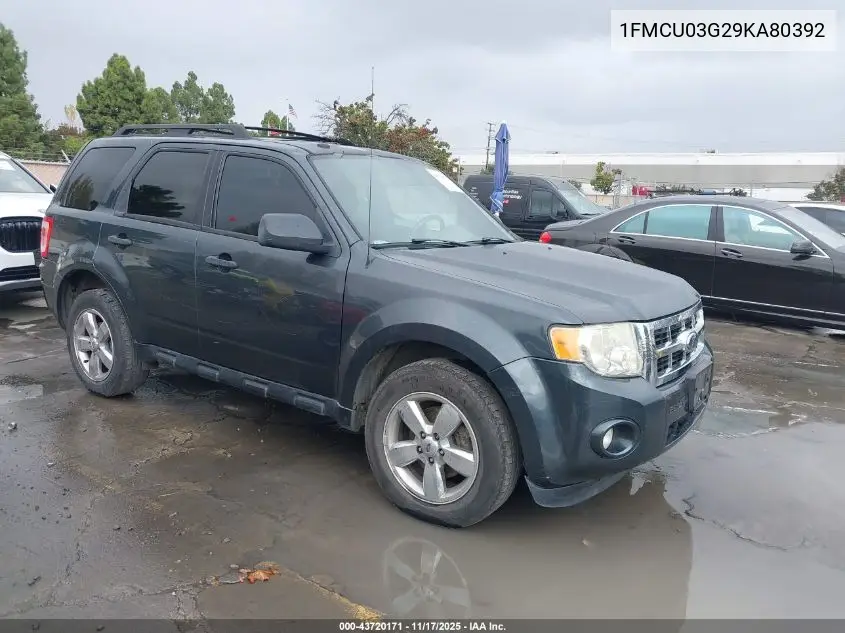 1FMCU03G29KA80392 2009 Ford Escape Xlt