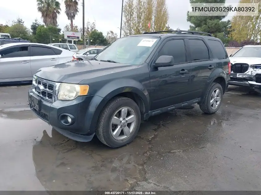 1FMCU03G29KA80392 2009 Ford Escape Xlt