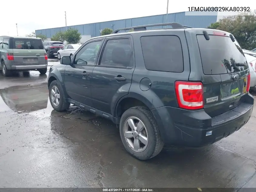 1FMCU03G29KA80392 2009 Ford Escape Xlt