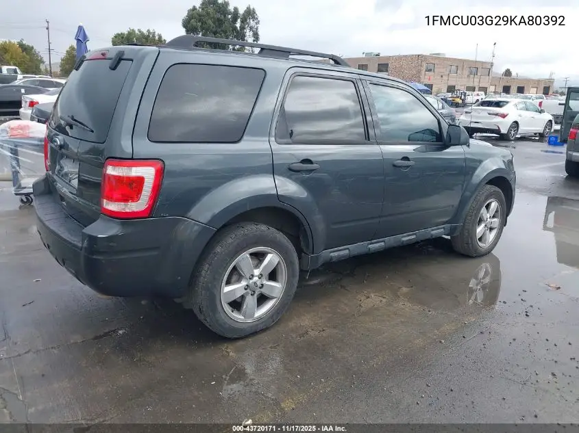 1FMCU03G29KA80392 2009 Ford Escape Xlt