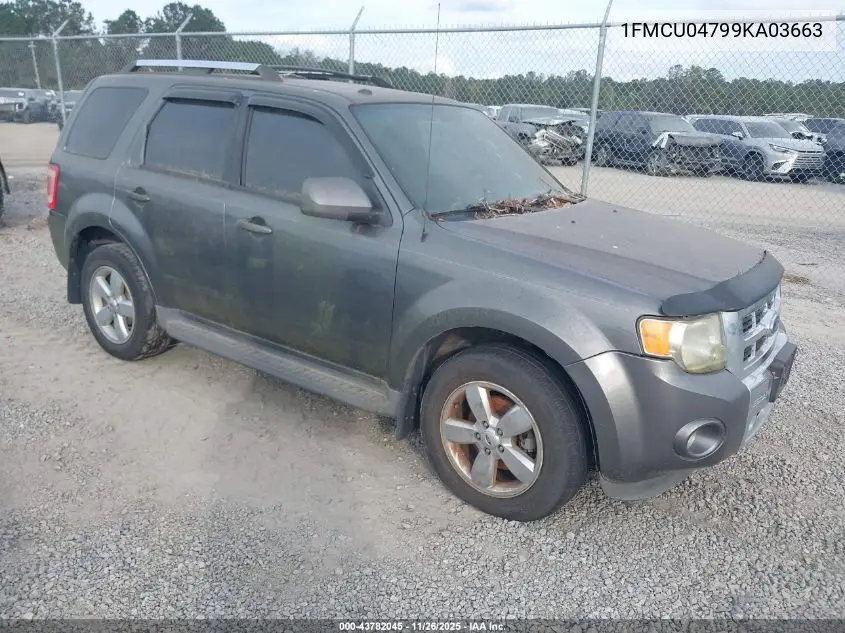 1FMCU04799KA03663 2009 Ford Escape Limited