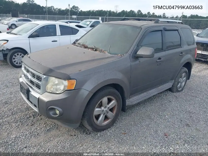 1FMCU04799KA03663 2009 Ford Escape Limited