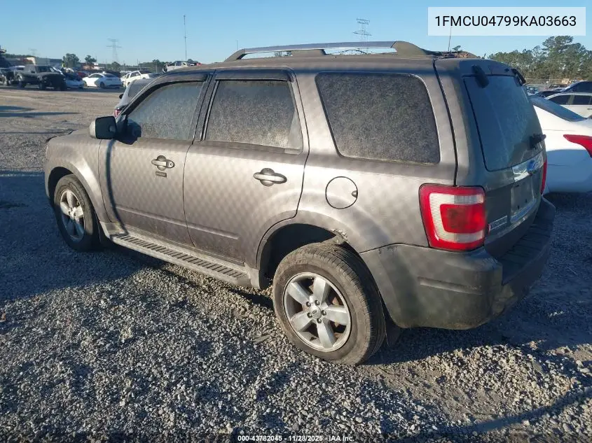 1FMCU04799KA03663 2009 Ford Escape Limited