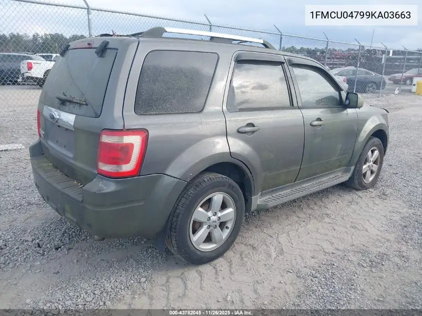 1FMCU04799KA03663 2009 Ford Escape Limited