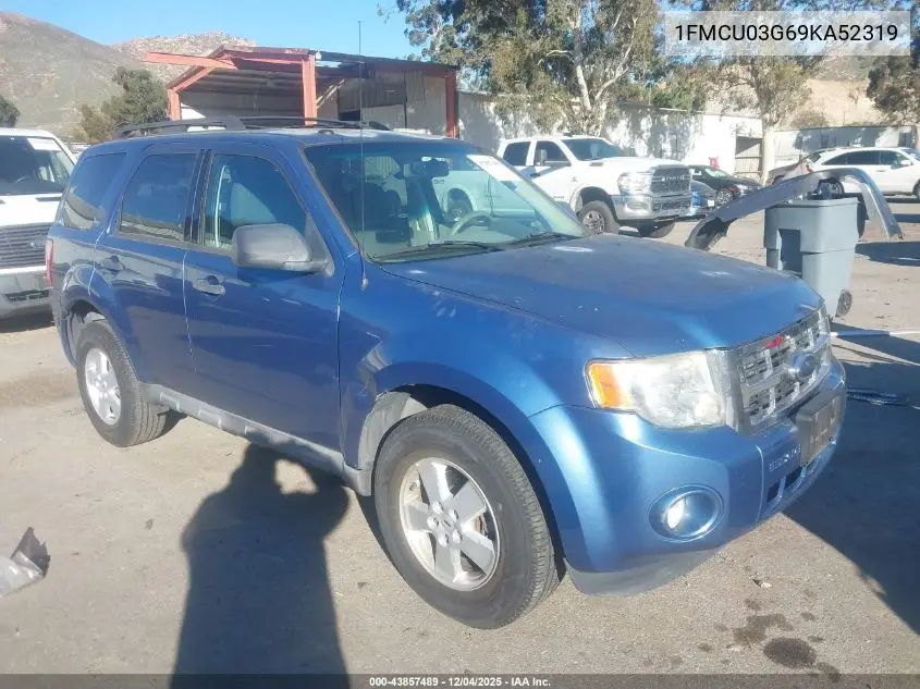 1FMCU03G69KA52319 2009 Ford Escape Xlt