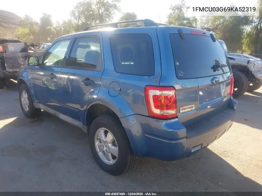 1FMCU03G69KA52319 2009 Ford Escape Xlt