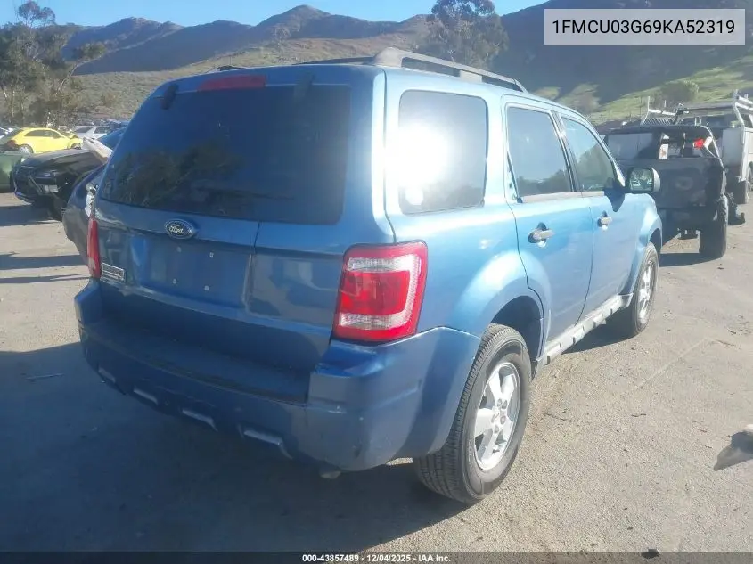 1FMCU03G69KA52319 2009 Ford Escape Xlt