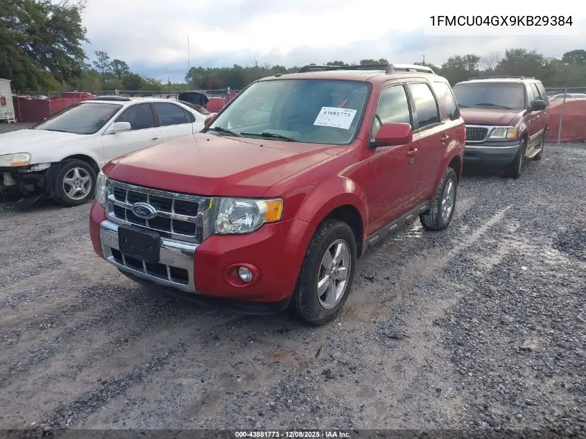 1FMCU04GX9KB29384 2009 Ford Escape Limited