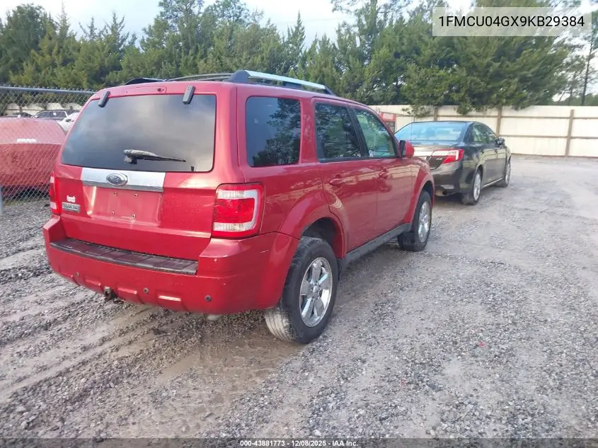 1FMCU04GX9KB29384 2009 Ford Escape Limited