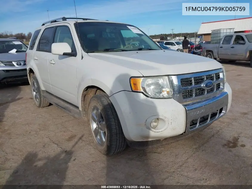 1FMCU04799KD05759 2009 Ford Escape Limited