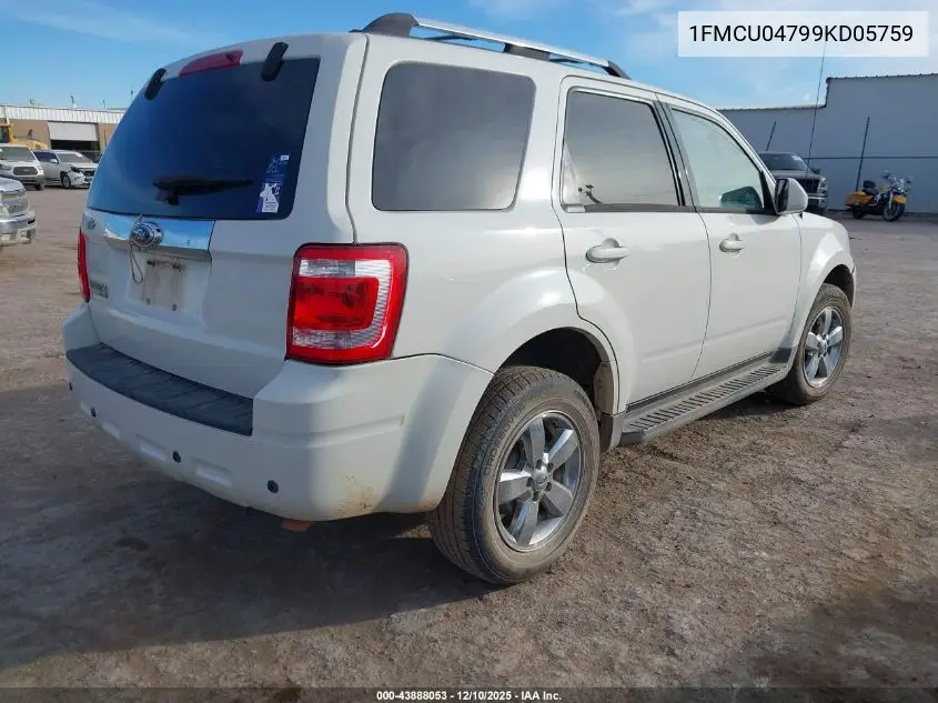 1FMCU04799KD05759 2009 Ford Escape Limited