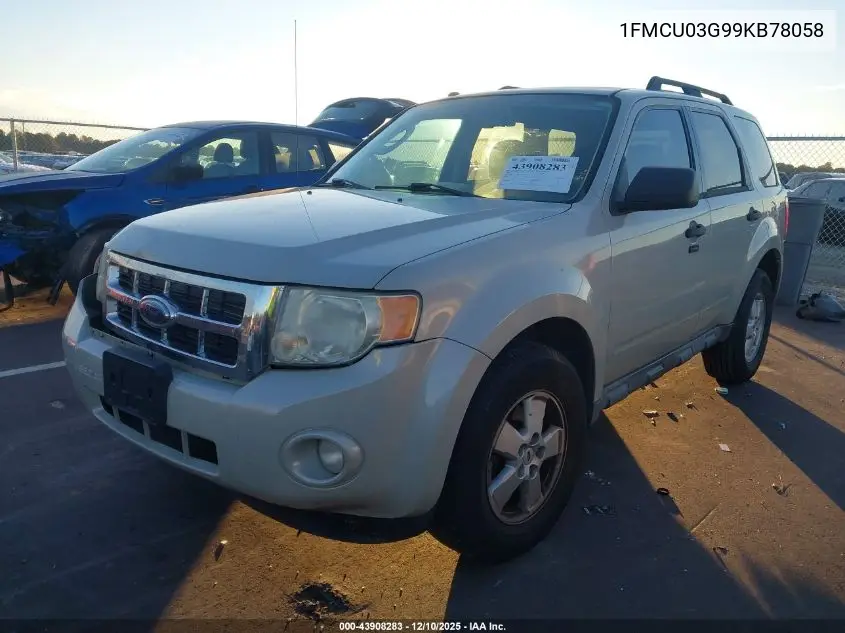 1FMCU03G99KB78058 2009 Ford Escape Xlt