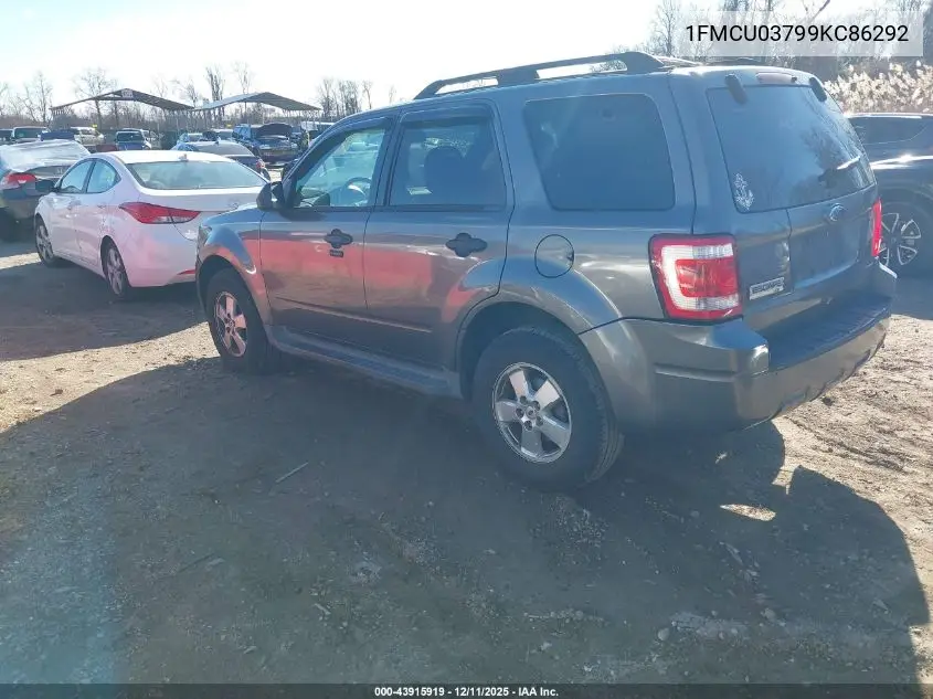 1FMCU03799KC86292 2009 Ford Escape Xlt