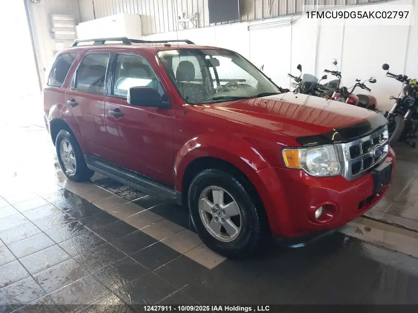 1FMCU9DG5AKC02797 2010 Ford Escape Xlt