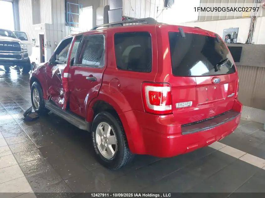 1FMCU9DG5AKC02797 2010 Ford Escape Xlt
