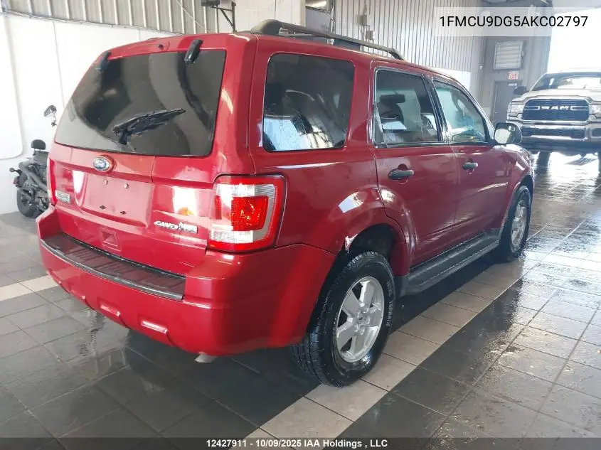1FMCU9DG5AKC02797 2010 Ford Escape Xlt