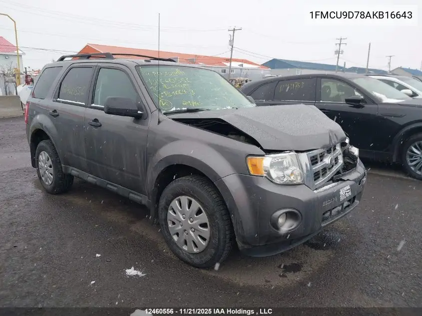 1FMCU9D78AKB16643 2010 Ford Escape Xlt
