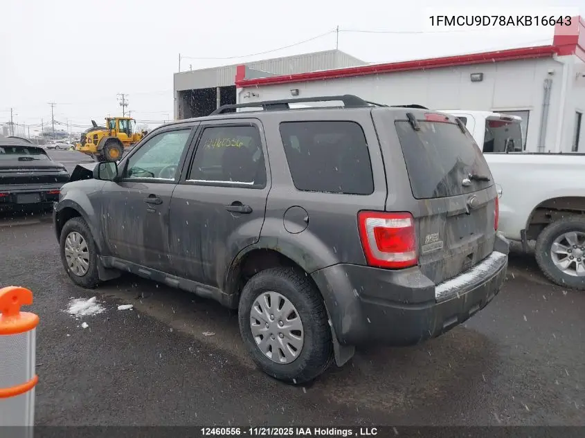1FMCU9D78AKB16643 2010 Ford Escape Xlt
