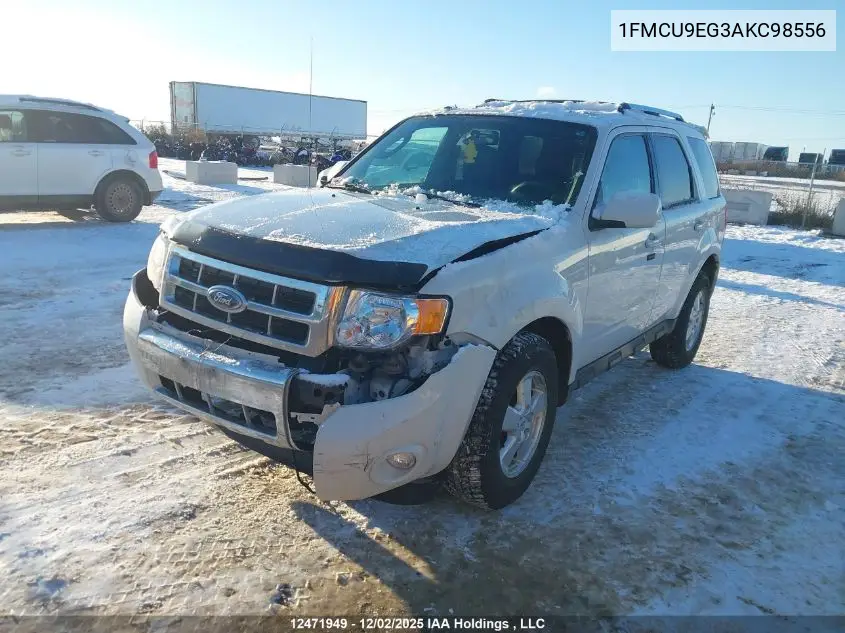1FMCU9EG3AKC98556 2010 Ford Escape Limited