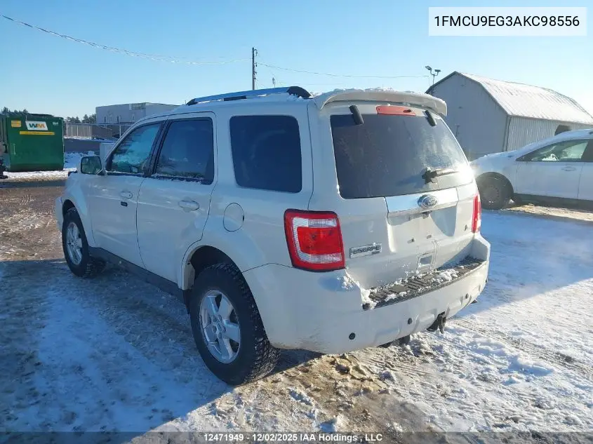 1FMCU9EG3AKC98556 2010 Ford Escape Limited