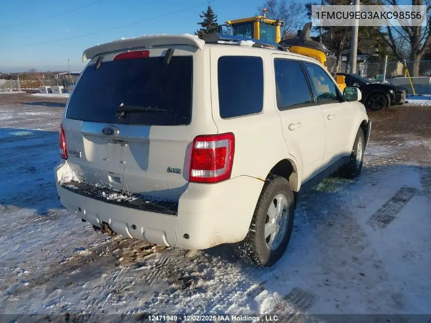 1FMCU9EG3AKC98556 2010 Ford Escape Limited