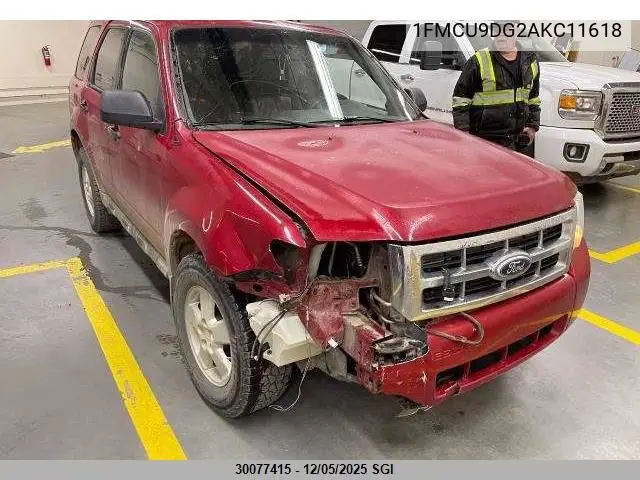 1FMCU9DG2AKC11618 2010 Ford Escape Xlt