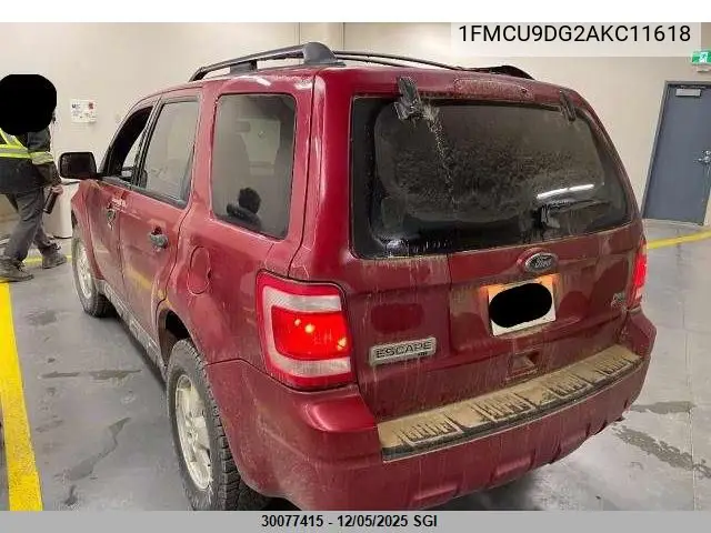 1FMCU9DG2AKC11618 2010 Ford Escape Xlt