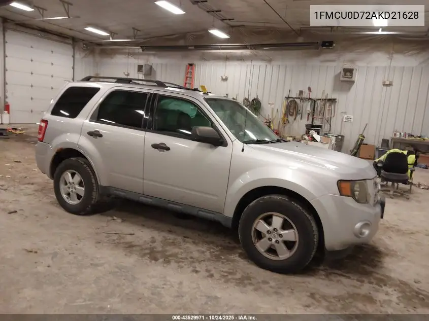 1FMCU0D72AKD21628 2010 Ford Escape Xlt