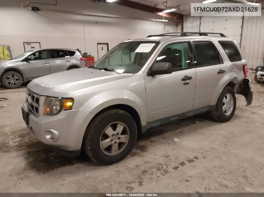 1FMCU0D72AKD21628 2010 Ford Escape Xlt