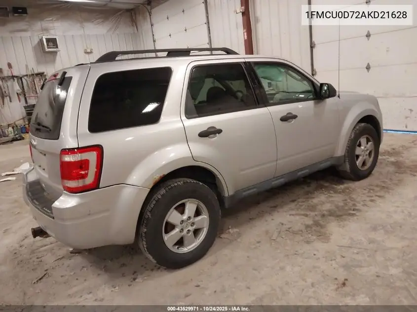 1FMCU0D72AKD21628 2010 Ford Escape Xlt