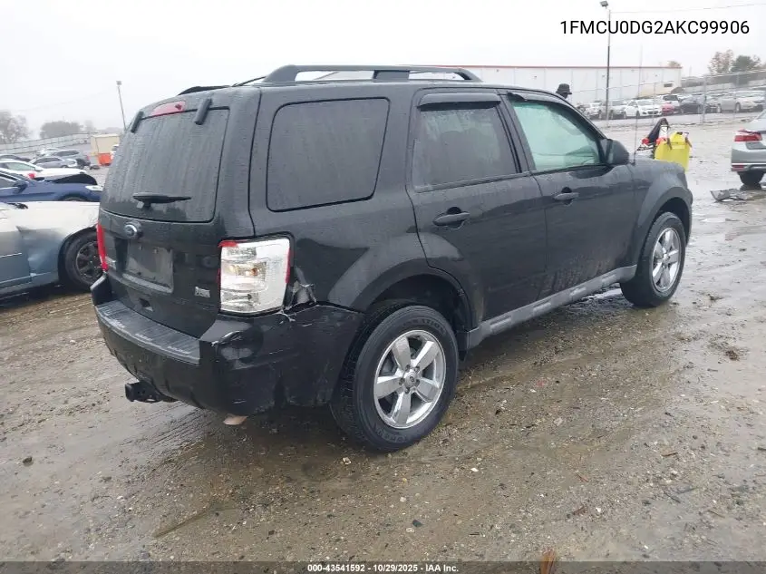 1FMCU0DG2AKC99906 2010 Ford Escape Xlt