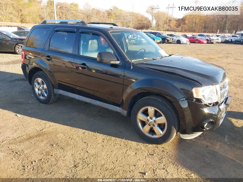 1FMCU9EGXAKB80035 2010 Ford Escape Limited