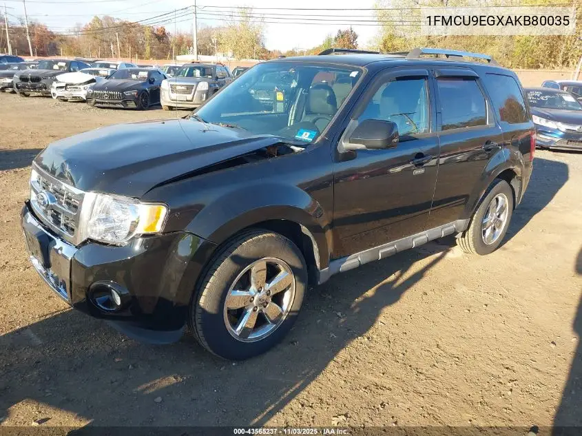 1FMCU9EGXAKB80035 2010 Ford Escape Limited