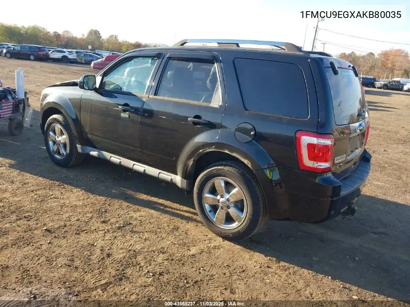 1FMCU9EGXAKB80035 2010 Ford Escape Limited