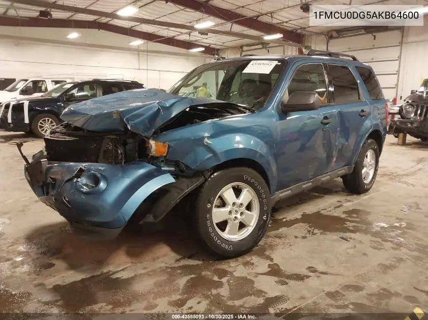 1FMCU0DG5AKB64600 2010 Ford Escape Xlt